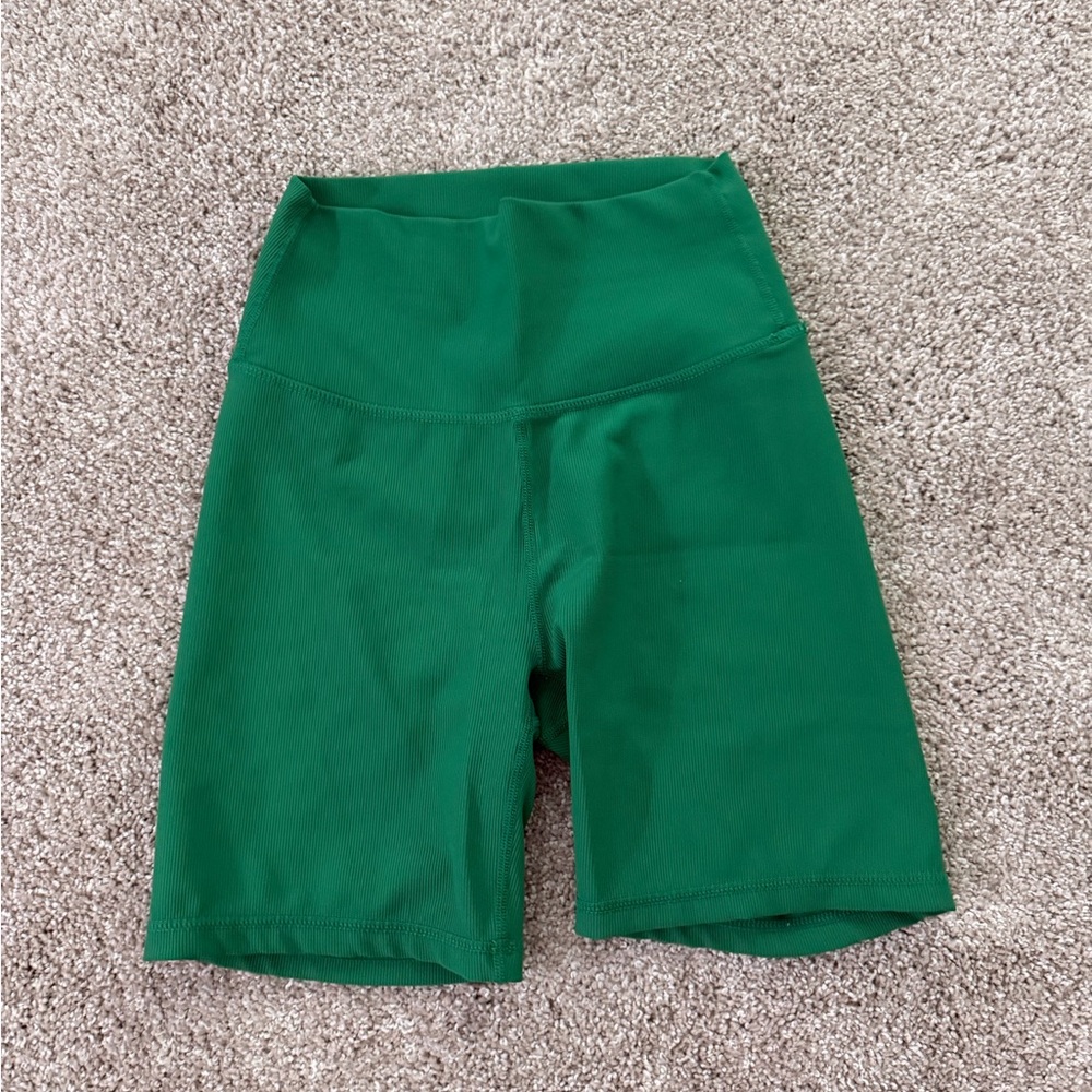 Wilo the Label High-Waist Green Women’s Biker Shorts